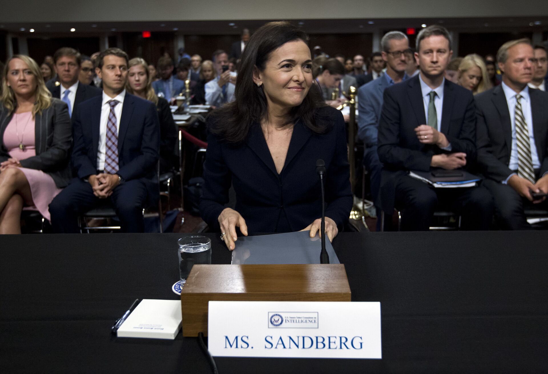 - In this Sept. 5, 2018, file photo Facebook COO Sheryl Sandberg testifies before the Senate Intelligence Committee hearing on 'Foreign Influence Operations and Their Use of Social Media Platforms' on Capitol Hill in Washington - Sputnik International, 1920, 07.09.2021
