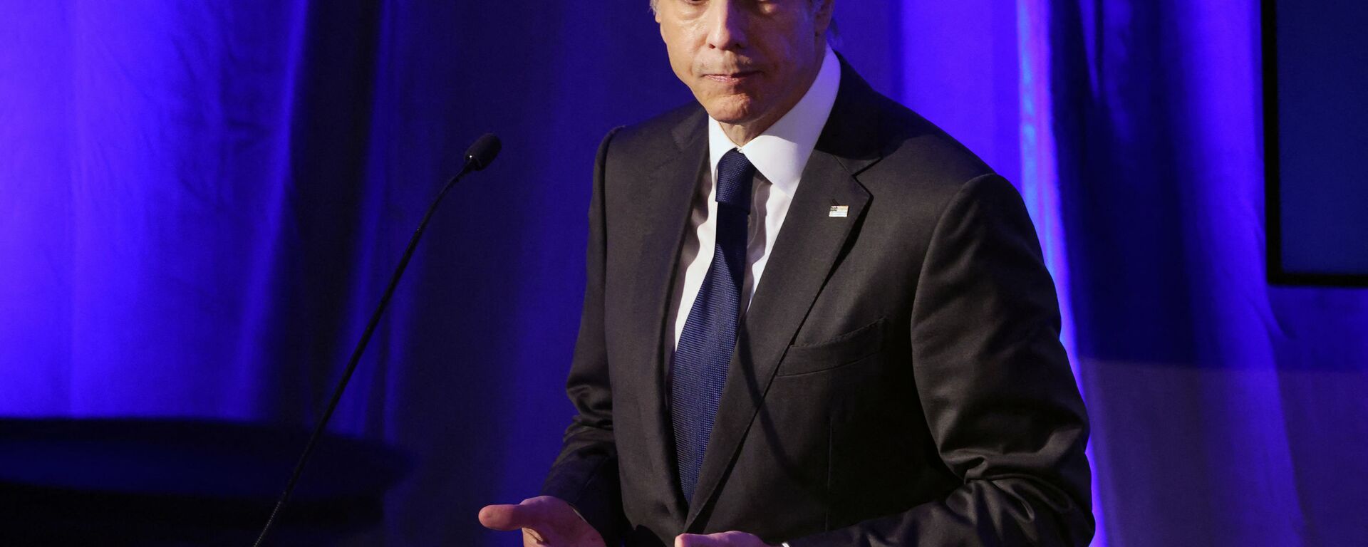 WASHINGTON, DC - JULY 13: U.S. Secretary of State Antony Blinken delivers remarks at the National Security Commission on Artificial Intelligence Global Emerging Technology Summit on July 13, 2021 in Washington, DC. - Sputnik International, 1920