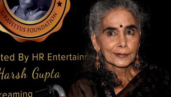 Indian theatre, film and television actress Surekha Sikri attends the Dadasaheb Phalke Excellence Awards 2019 in Mumbai on 20 April 2019. - Sputnik International