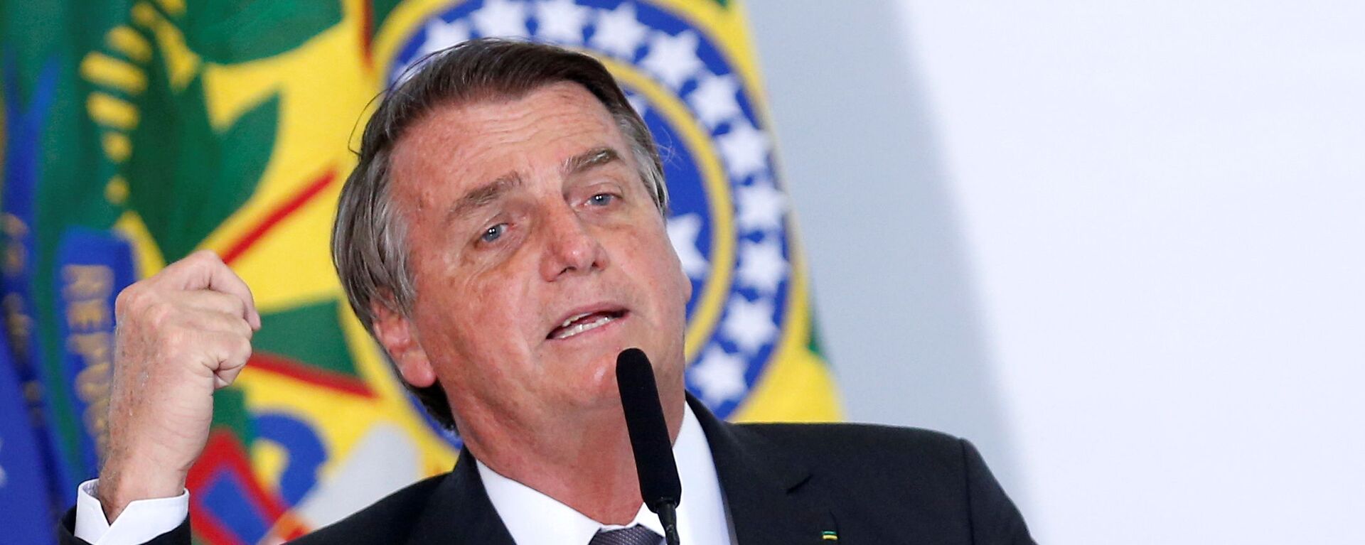 Brazil's President Jair Bolsonaro speaks during a ceremony to sign a law for the privatization of state-controlled electricity utility Eletrobras, at the Planalto Palace in Brasilia, Brazil, July 13, 2021. REUTERS/Adriano Machado - Sputnik International, 1920, 17.03.2022