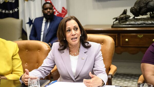 US Vice President Kamala Harris speaks during a meeting with  Black women leaders to discuss voting rights at the White House in Washington, DC, on July 16, 2021 - Sputnik International
