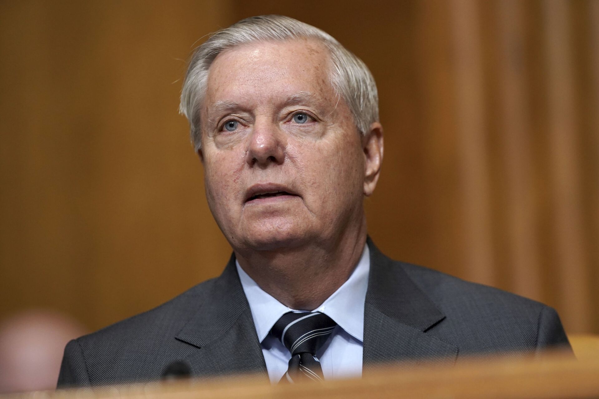Sen. Lindsey Graham, R-S.C., speaks during a Senate Budget Committee hearing to discuss President Joe Biden's budget request for FY 2022 on Tuesday, June 8, 2021, on Capitol Hill in Washington - Sputnik International, 1920, 07.09.2021