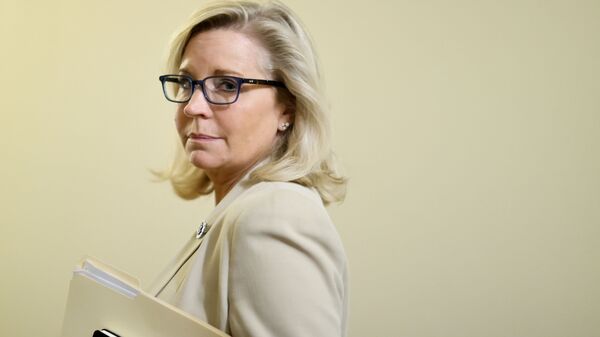 U.S. Representative Liz Cheney (R-WY) listens to a reporter’s question as she departs after meeting with fellow Select Committee to Investigate the January 6th Attack on the U.S. Capitol members and House Speaker Nancy Pelosi (D-CA) at the Capitol in Washington, U.S. July 1, 2021 - Sputnik International