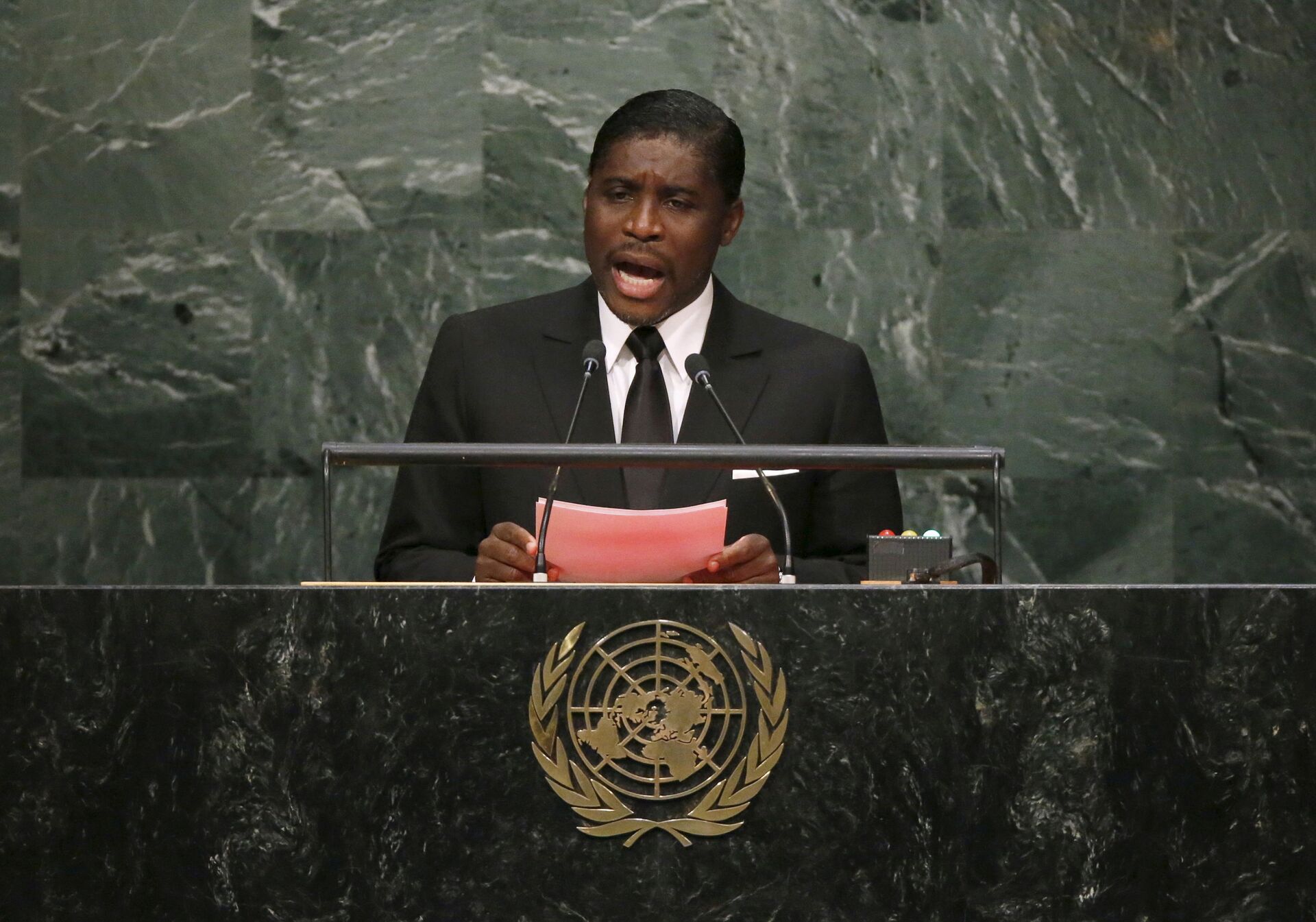Equatorial Guinea's Second Vice-President Teodoro Nguema Obiang Mangue addresses the UN - Sputnik International, 1920, 07.09.2021