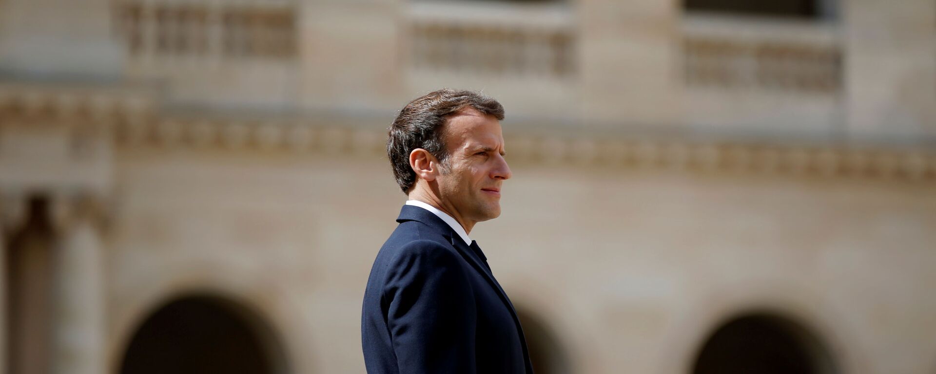 French President Emmanuel Macron attends a prise d'armes military ceremony at the Invalides in Paris, France, July 8, 2021. REUTERS/Sarah Meyssonnier/Pool - Sputnik International, 1920, 22.07.2021