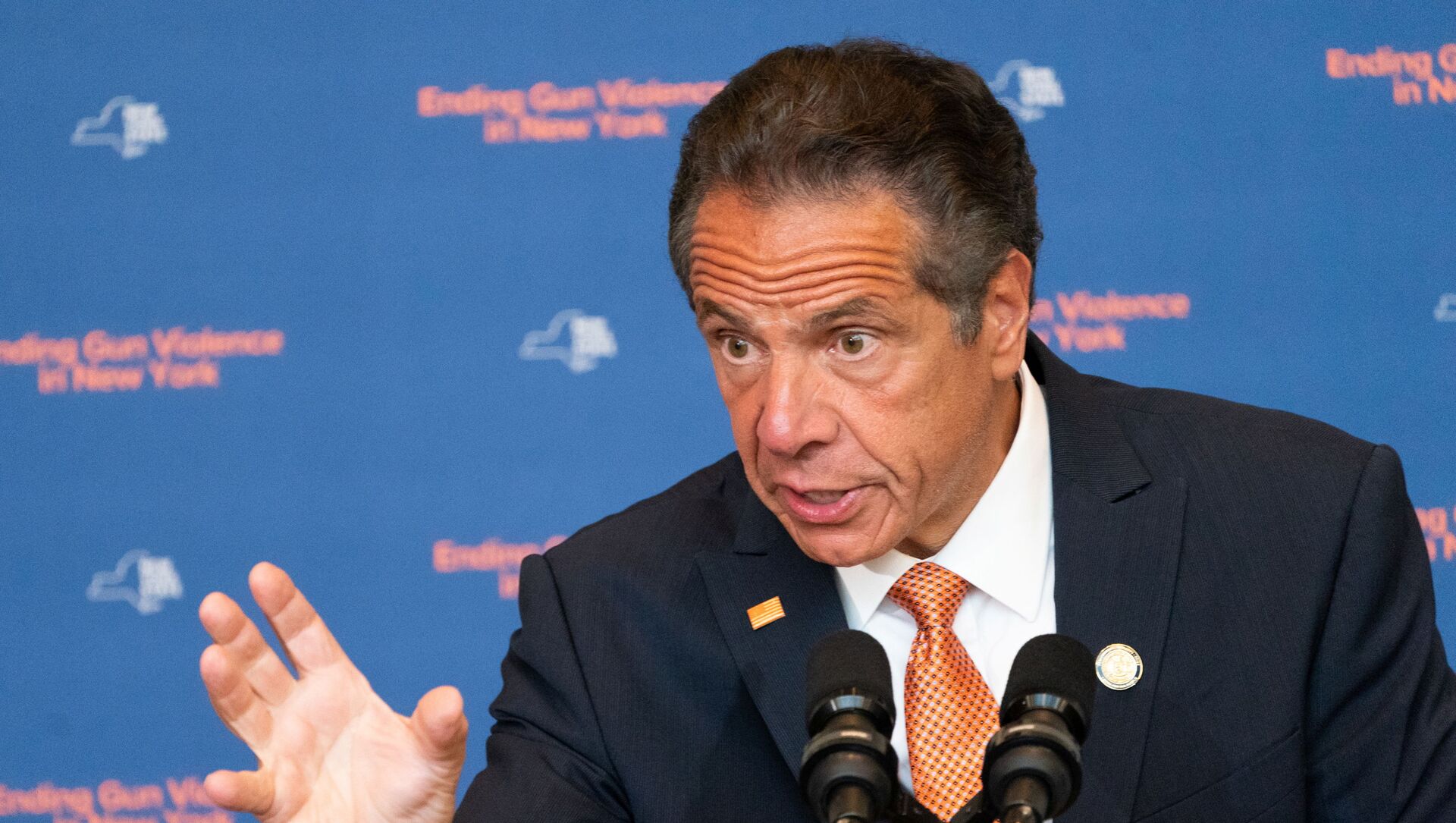 New York Governor Andrew Cuomo speaks during a news conference, to make an announcement that Gun Manufacturers are Liable for the harm their products cause, in New York City, New York, U.S., July 6, 2021 - Sputnik International, 1920, 03.08.2021