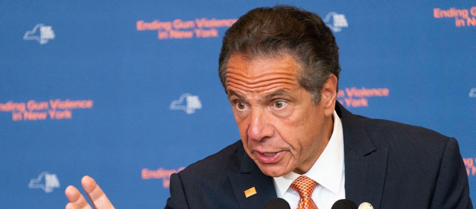 New York Governor Andrew Cuomo speaks during a news conference, to make an announcement that Gun Manufacturers are Liable for the harm their products cause, in New York City, New York, U.S., July 6, 2021 - Sputnik International, 1920, 03.08.2021