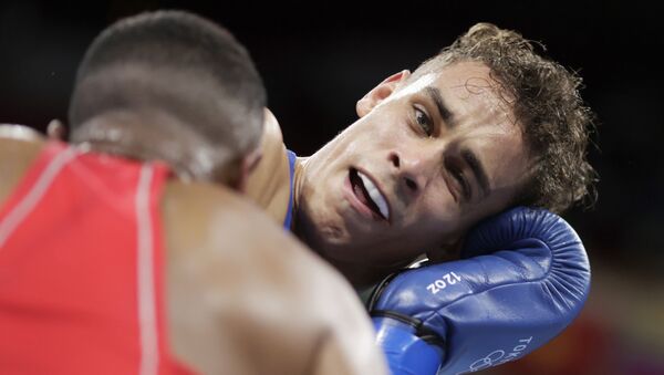 Youness Baalla of Morocco in action against David Nyika of New Zealand - Sputnik International