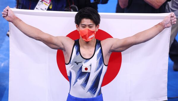 Daiki Hashimoto of Japan celebrates after winning the gold medal - Sputnik International