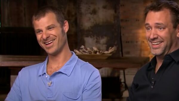 Screenshot captures Matt Stone and Trey Parker, the creators of adult American animated series “South Park,” during an interview on CBS' 60 Minutes show. - Sputnik International