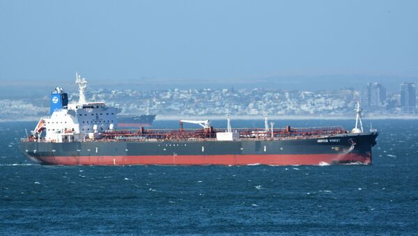 The Mercer Street, a Japanese-owned Liberian-flagged tanker managed by Israeli-owned Zodiac Maritime that was attacked off Oman coast as seen in Cape Town, South Africa, December 31, 2015  in this picture obtained from ship tracker website, MarineTraffic.com. Picture taken December 31, 2015.  Johan Victor/Handout via REUTERS THIS IMAGE HAS BEEN SUPPLIED BY A THIRD PARTY. MANDATORY CREDIT. NO RESALES. NO ARCHIVES. - Sputnik International