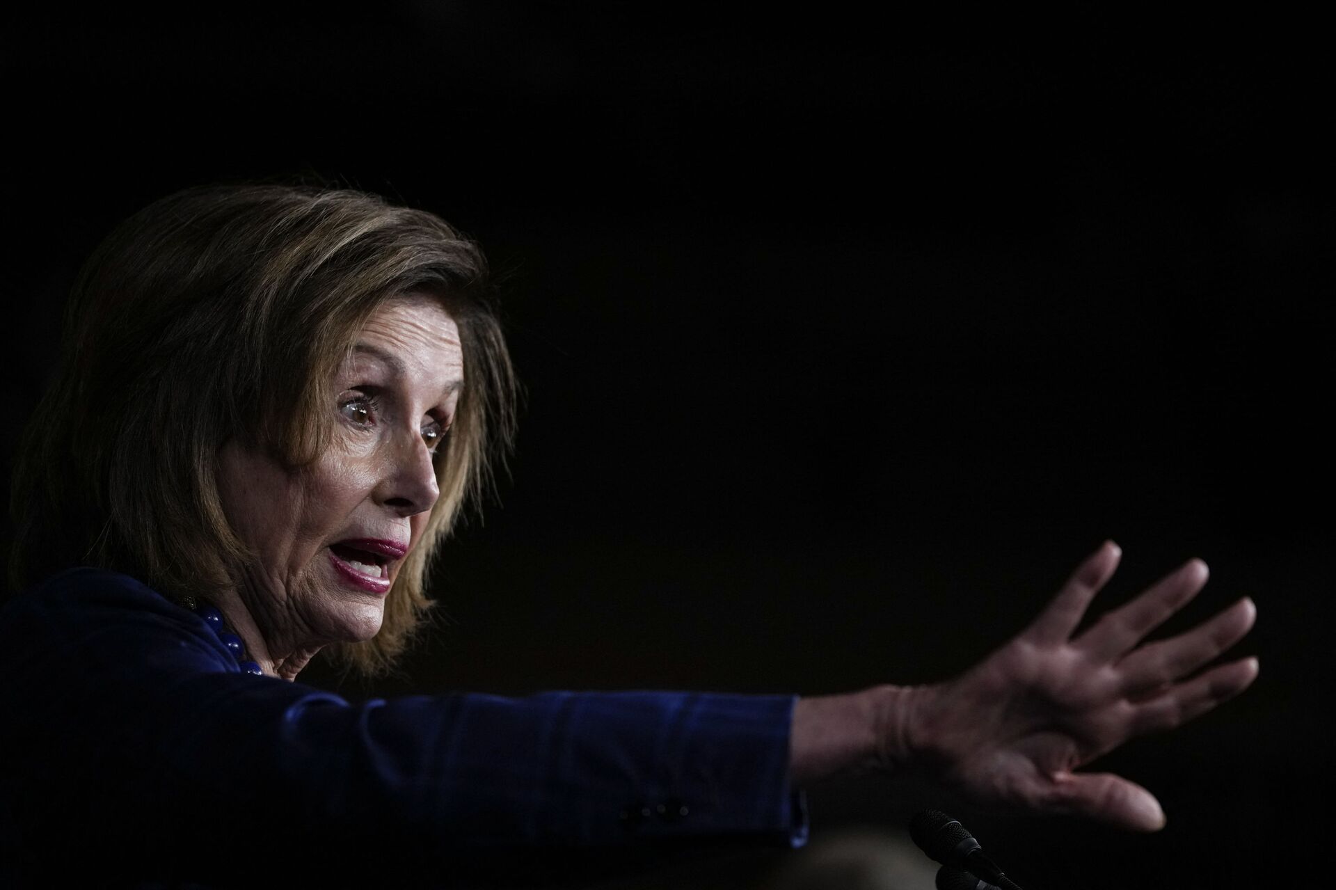 Speaker of the House Nancy Pelosi (D-CA) speaks during a news conference on Capitol Hill July 30, 2021 in Washington, DC. Pelosi and House Democratic leadership held the news conference to highlight their legislative agenda.  - Sputnik International, 1920, 07.09.2021