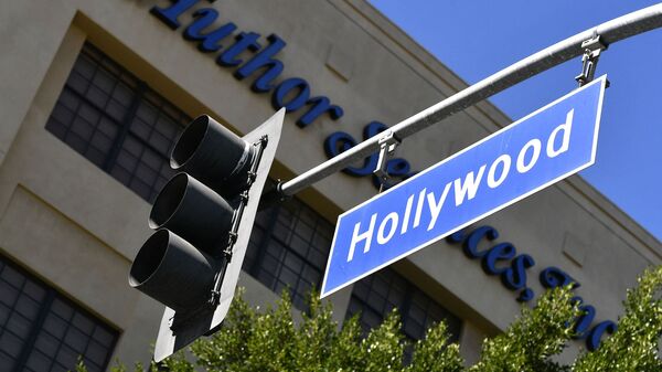  A view of the Hollywood Boulevard sign near the Hollywood Walk of Fame on February 12, 2021 in Hollywood, California.  - Sputnik International