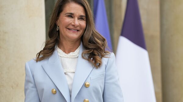 In this Thursday, July 1, 2021, file photo, Melinda Gates, co-chair of the Bill and Melinda Gates Foundation, poses for photographers as she arrives for a meeting after a meeting on the sideline of the gender equality conference at the Elysee Palace in Paris. - Sputnik International