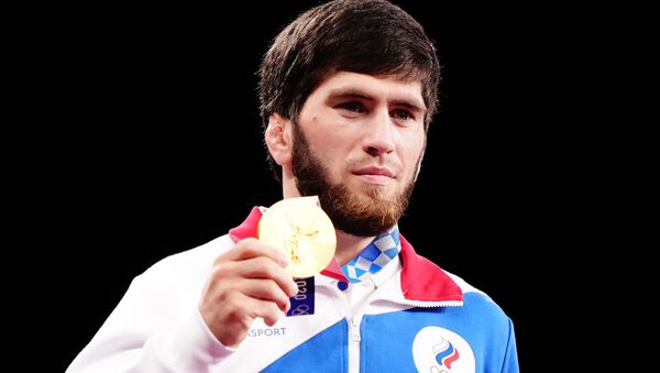 Russian Wrestler Zavur Uguev Wins Freestyle 57kg Olympic Gold - Sputnik International