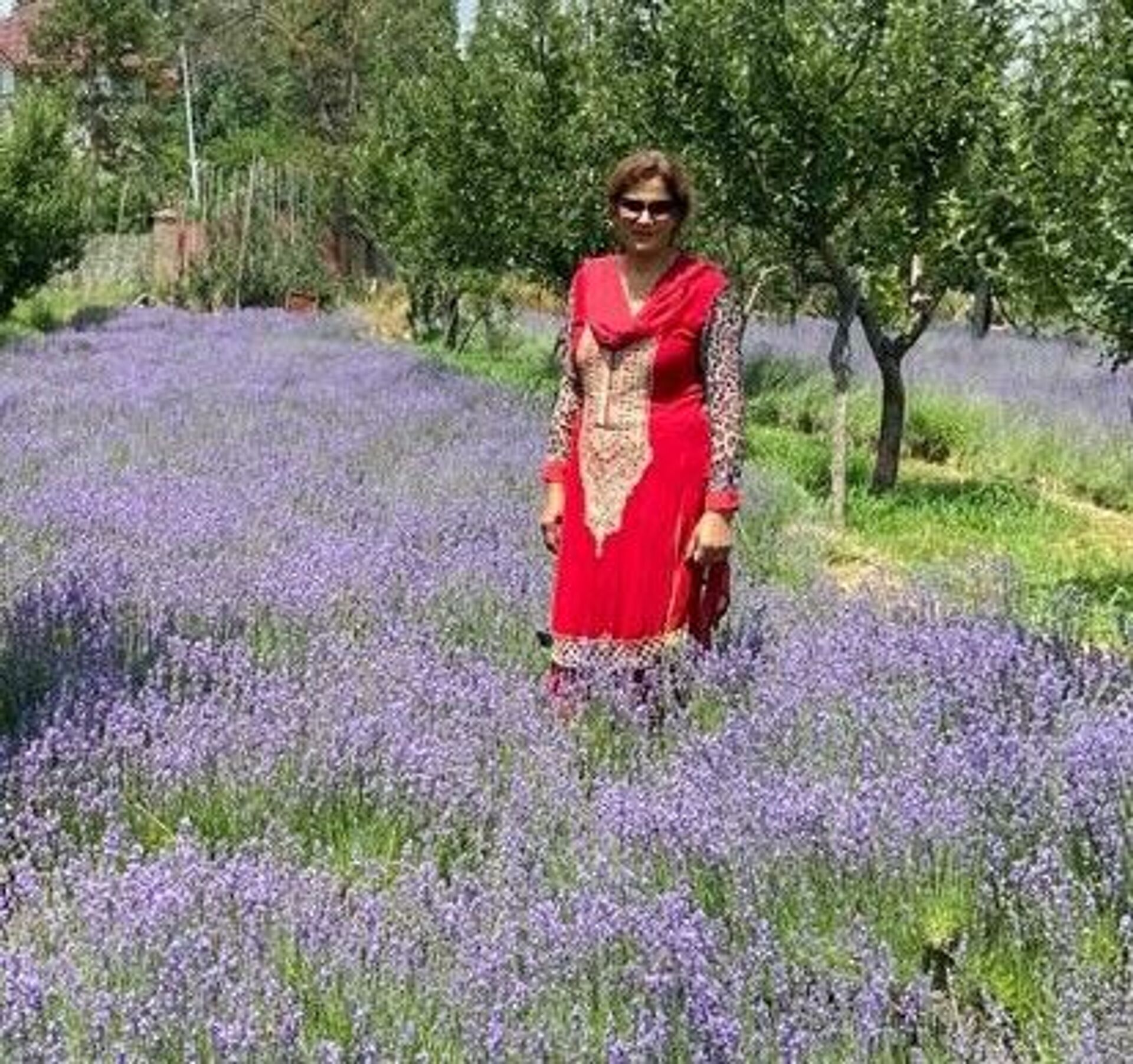 Shaheen Shahdad at her lavender farm in Jammu and Kashmir's Pulwama district.  - Sputnik International, 1920, 07.09.2021