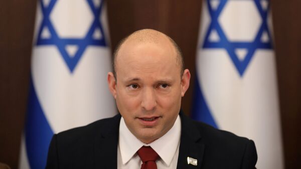 Israeli Prime Minister Naftali Bennett attends the weekly cabinet meeting at the prime minister's office in Jerusalem August 1, 2021. - Sputnik International