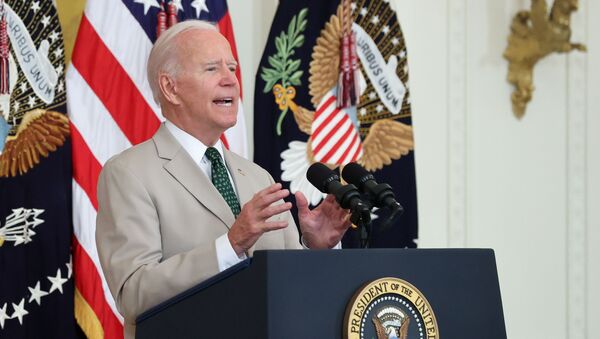 U.S. President Joe Biden delivers remarks on employment numbers at the White House in Washington, U.S. August 6, 2021. - Sputnik International