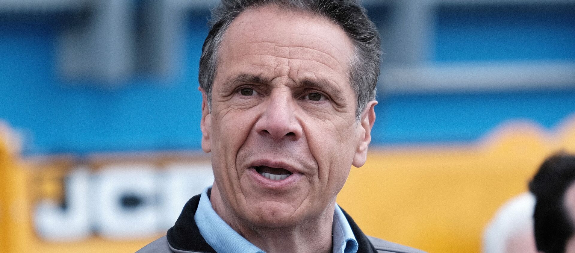 FILE PHOTO: New York Governor Andrew Cuomo speaks during a ground breaking ceremony at the Bay Park Water Reclamation Facility in East Rockaway, New York, U.S., April 22, 2021. Spencer Platt/Pool via REUTERS/File Photo - Sputnik International, 1920, 09.08.2021