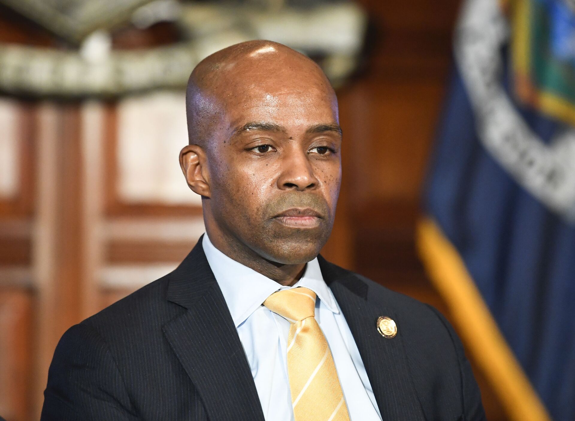 Alphonso David, counsel to New York Gov. Andrew Cuomo, during a news conference in the Red Room at the state Capitol Monday, Feb. 11, 2019, in Albany, N.Y. - Sputnik International, 1920, 07.09.2021