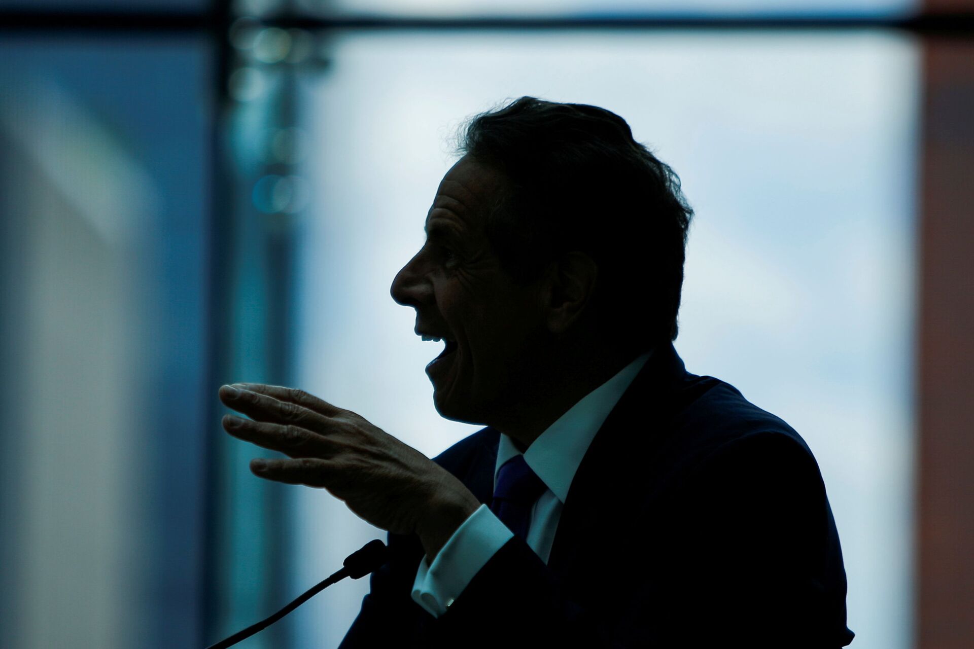 New York Governor Andrew Cuomo speaks while making an announcement at the Jacob K. Javits Convention Center in Manhattan in New York City, New York, U.S., May 11, 2021 - Sputnik International, 1920, 07.09.2021