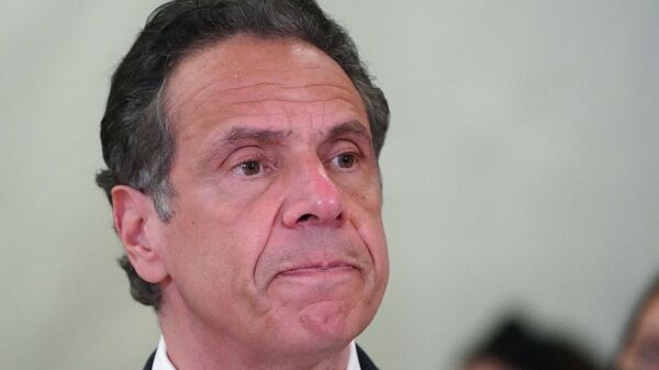In this file photo New York Governor Andrew Cuomo speaks at an event amid at the coronavirus pandemic in the Bronx borough of New York City, New York, March 26, 2021. - Embattled New York Governor Andrew Cuomo announced his resignation on August 10, 2021 after 11 women accused him of sexual harassment. I think that given the circumstances, the best way I can help now is if I step aside and let government get back to government, Cuomo said in a live address.My resignation will be effective in 14 days.  - Sputnik International