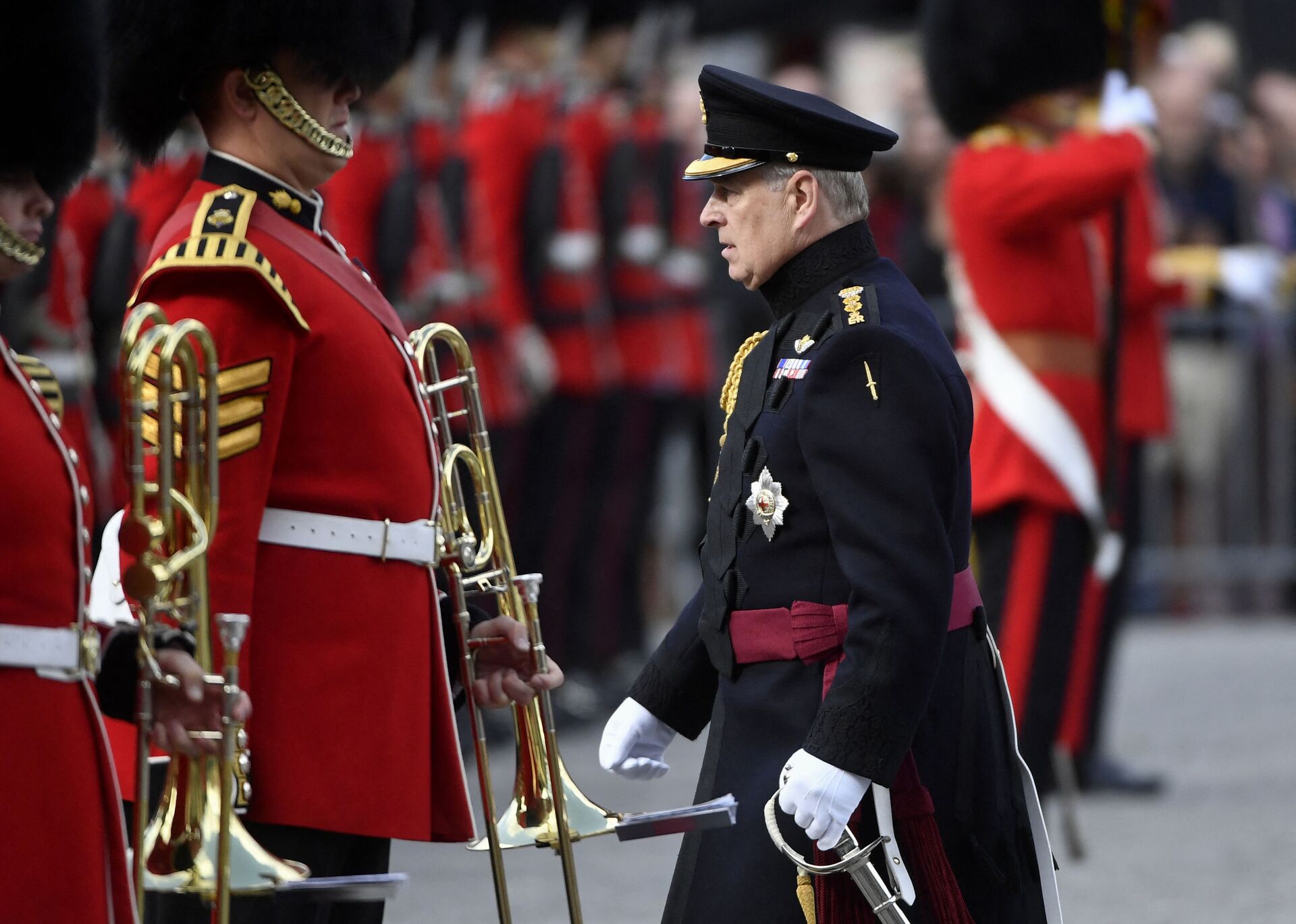 Britain's Prince Andrew, Duke of York, attends a ceremony commemorating the 75th anniversary of the liberation of Bruges on September 7, 2019 in Bruges - Sputnik International, 1920, 02.01.2022