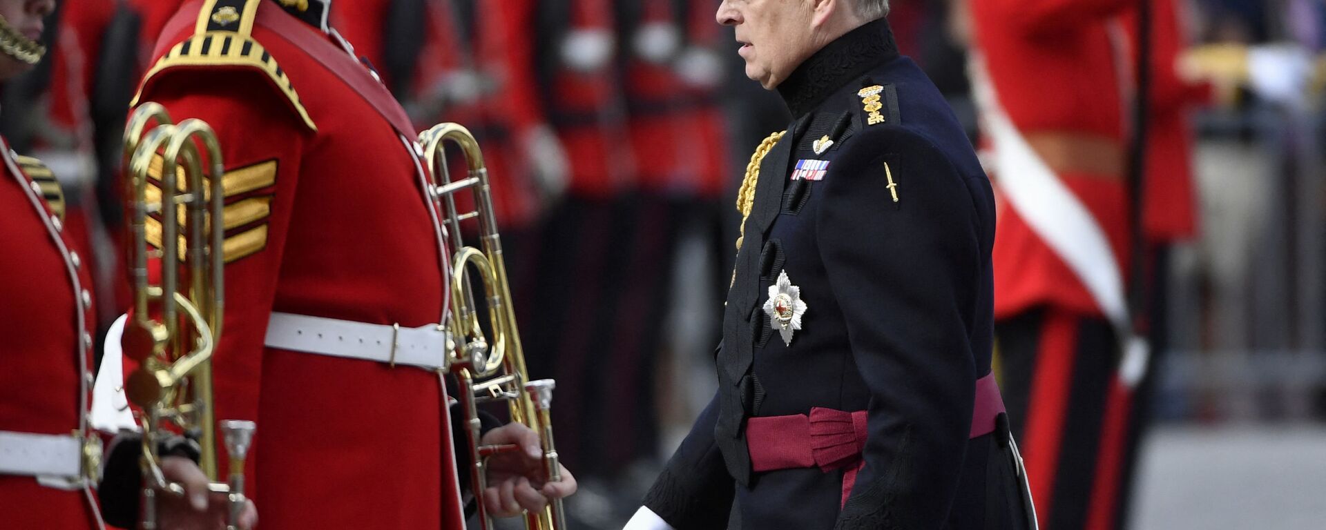 Britain's Prince Andrew, Duke of York, attends a ceremony commemorating the 75th anniversary of the liberation of Bruges on September 7, 2019 in Bruges - Sputnik International, 1920, 15.08.2021