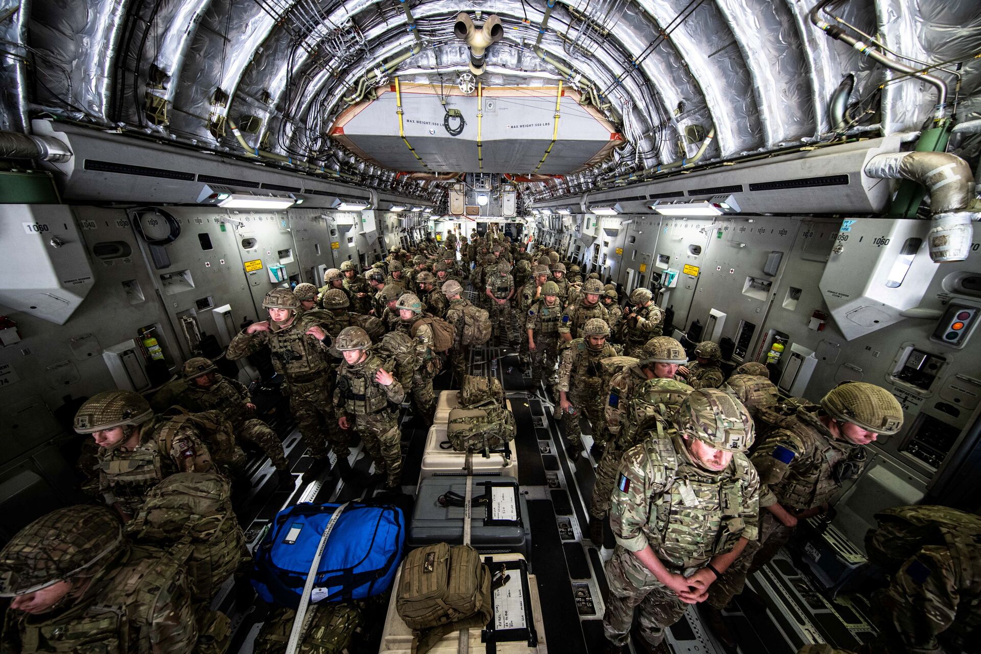 British Forces from 16 Air Assault Brigade arrive in Kabul, Afghanistan, to provide support to British nationals leaving the country, as part of Operation PITTING after Taliban insurgents took control of the presidential palace in Kabul, August 15, 2021. Leading Hand Ben Shread/RAF/UK Ministry of Defence 2021/Handout via REUTERS   THIS IMAGE HAS BEEN SUPPLIED BY A THIRD PARTY. - Sputnik International, 1920, 21.09.2021