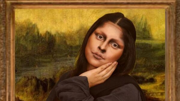 Illusion makeup artist Priyanka Panwar as Mona Lisa. - Sputnik International