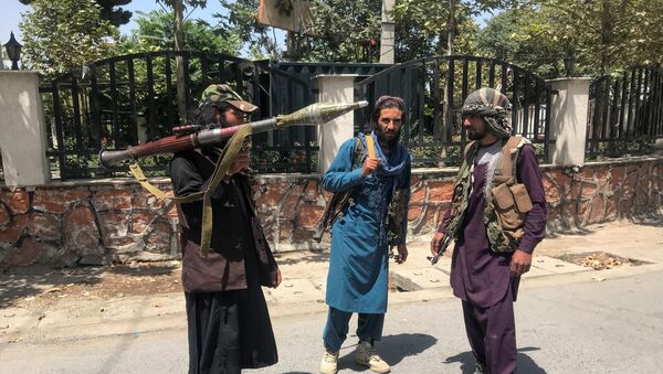 Taliban forces stand guard inside Kabul, Afghanistan August 16, 2021 - Sputnik International