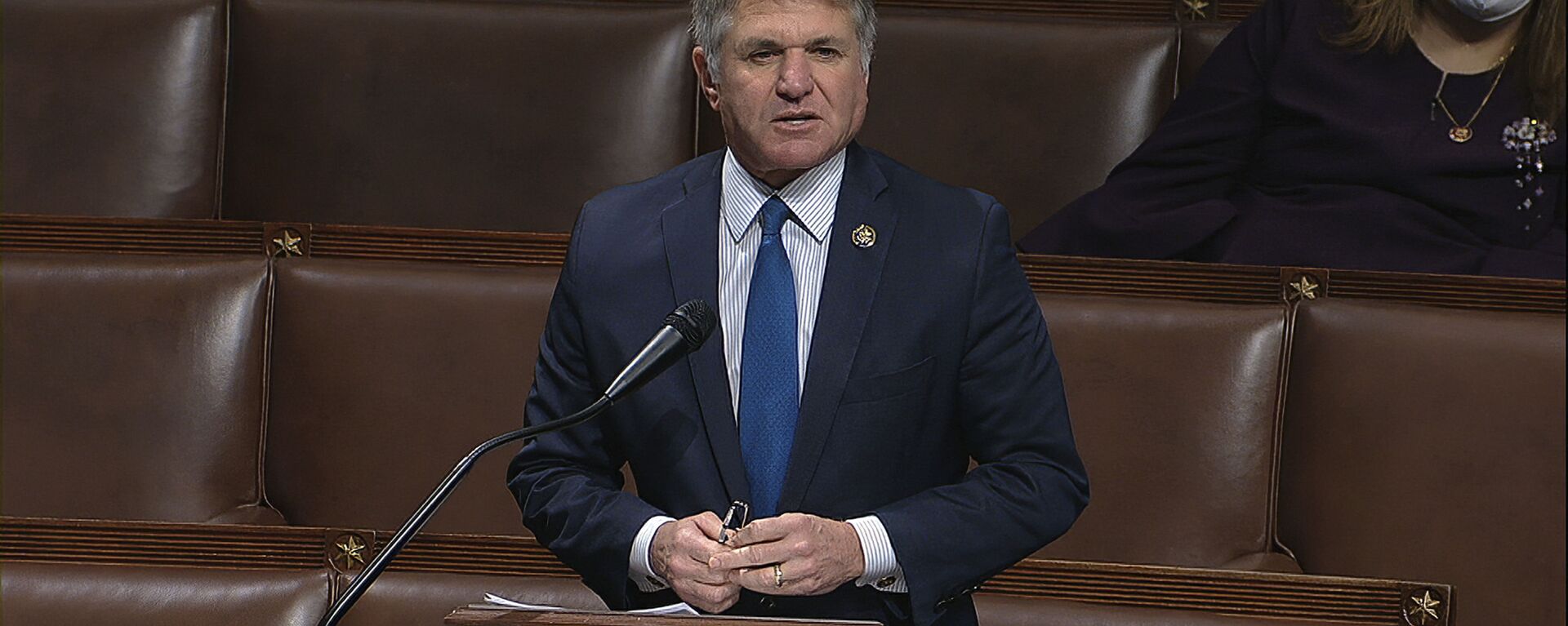 In this image from video, Rep. Michael McCaul, R-Texas, speaks on the floor of the House of Representatives at the U.S. Capitol in Washington, Thursday, April 23, 2020. - Sputnik International, 1920, 17.01.2022