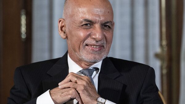 FILE In this June 25, 2021 file photo, Afghan President Ashraf Ghani is seated after his meeting with President Joe Biden in Washington - Sputnik International