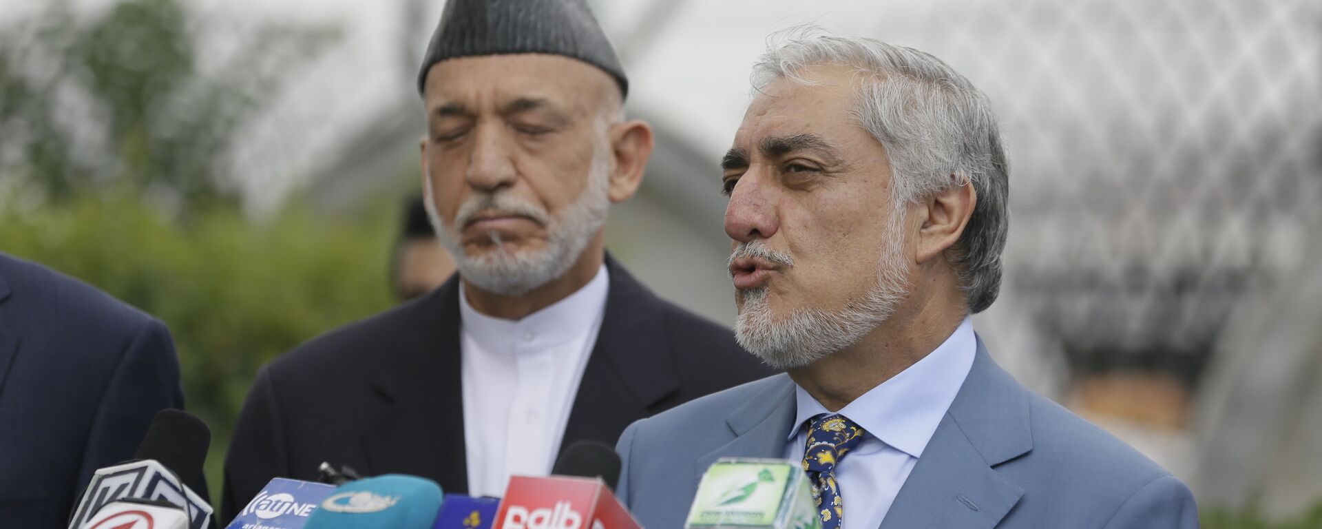Abdullah Abdullah, head of Afghanistan's National Reconciliation Council talks about peace negotiation at the news conference at Hamid Karzai International Airport, in Kabul, Afghanistan, Friday, July. 16, 2021. - Sputnik International, 1920, 18.08.2021