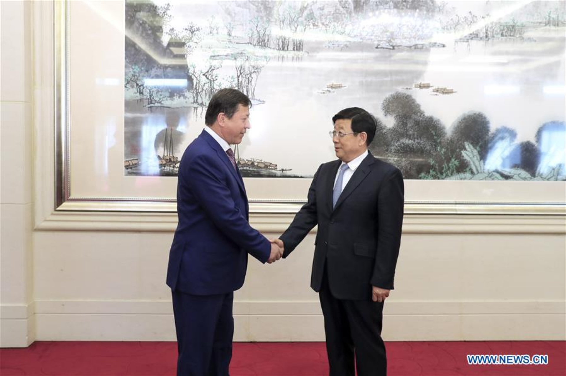 Chinese State Councilor Zhao Kezhi, also minister of public security, meets with Tajik Interior Minister Ramazon Rahimzoda in Beijing, capital of China, March 28, 2019. - Sputnik International, 1920, 07.09.2021