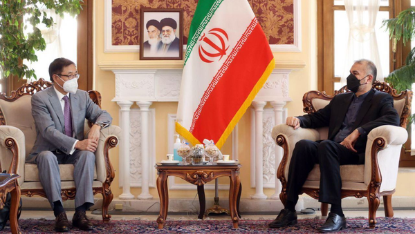 Hossein Amirabdollahian, the senior foreign policy advisor to the Iranian parliament speaker and foreign minister designate, and Yue Xiaoyong, China’s special envoy for Afghanistan, in a meeting on August 18, 2021, stressed continuation of cooperation between Tehran and Beijing on regional issues, including Afghanistan. - Sputnik International