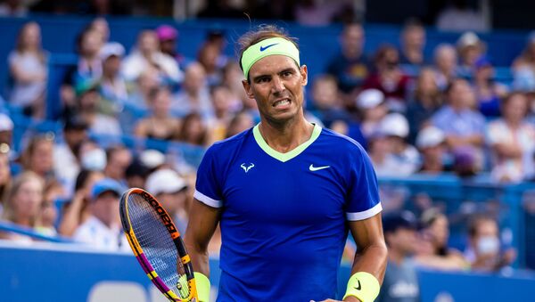 Rafael Nadal of Spain reacts during the Citi Open at Rock Creek Park Tennis Center - Sputnik International