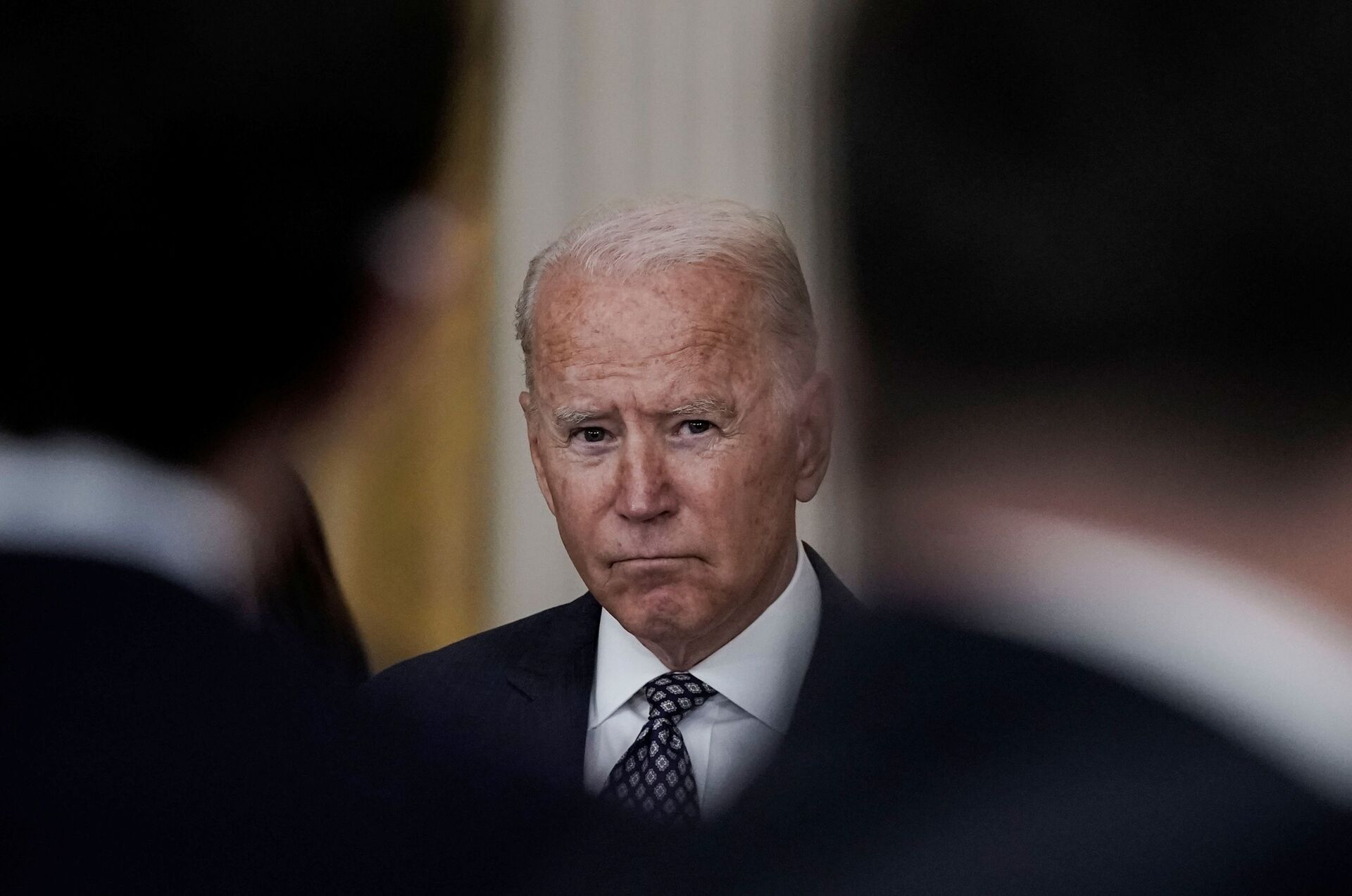 U.S.  President Joe Biden delivers remarks on evacuation efforts and the ongoing situation in Afghanistan during a speech in the East Room at the White House in Washington, U.S., August 20, 2021 - Sputnik International, 1920, 07.09.2021