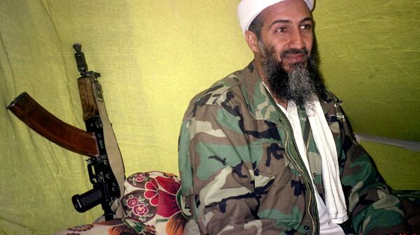 In this Dec. 24, 1998, file photo, al-Qaida leader Osama Bin Laden speaks to a selected group of reporters in mountains of Helmand province in southern Afghanistan.  - Sputnik International