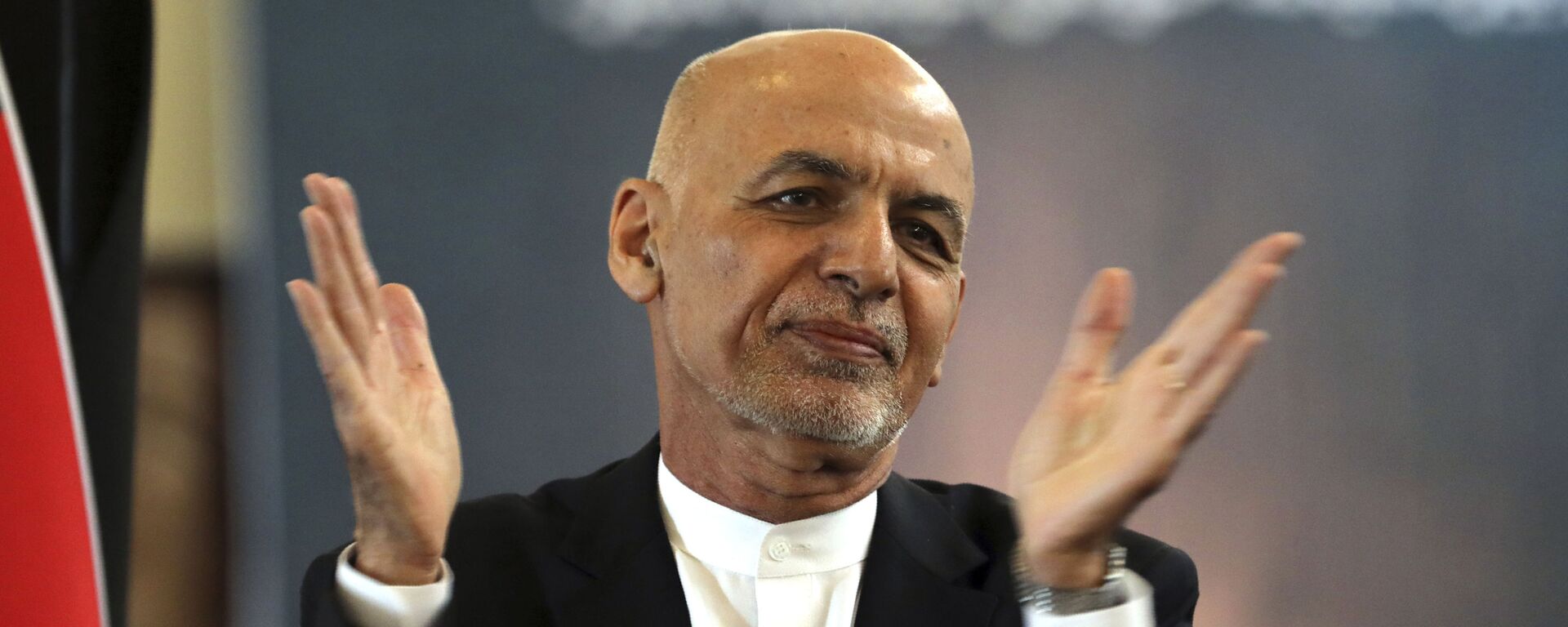 FILE - In this March 21, 2021 file photo, Afghan President Ashraf Ghani speaks during a ceremony celebrating the Persian New Year, Nowruz at the presidential palace in Kabul, Afghanistan. Afghanistan’s embattled president left the country Sunday, Aug. 15, 2021, joining his fellow citizens and foreigners in a stampede fleeing the advancing Taliban and signaling the end of a 20-year Western experiment aimed at remaking Afghanistan.  - Sputnik International, 1920, 27.09.2021