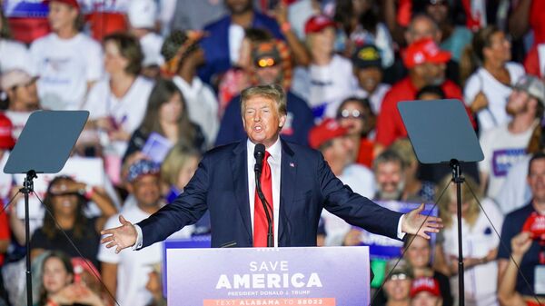 Former U.S. President Donald Trump speaks during a rally in Cullman, Alabama, U.S., August 21, 2021.  - Sputnik International