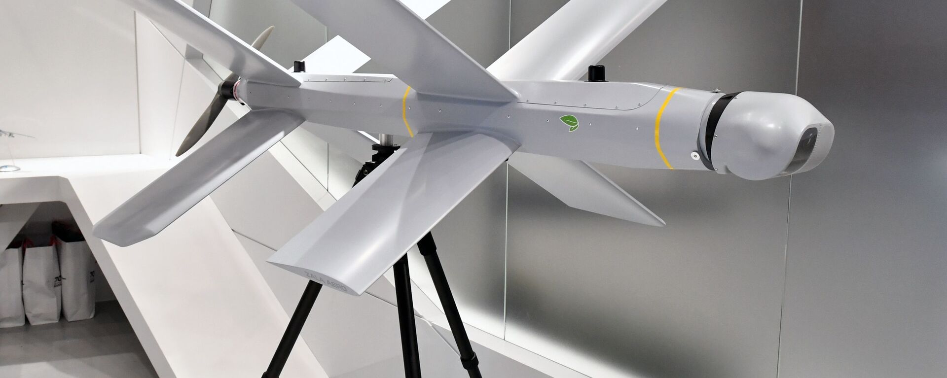An unmanned aerial vehicle is displayed at the ARMY 2019 International Military and Technical Forum, in Kubinka, Moscow region, Russia - Sputnik International, 1920, 18.03.2023
