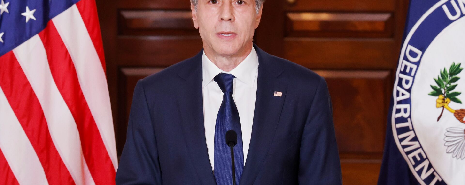U.S. Secretary of State Antony Blinken delivers remarks following talks on the situation in Afghanistan, at the State Department in Washington, U.S., August 30, 2021 - Sputnik International, 1920, 14.09.2021