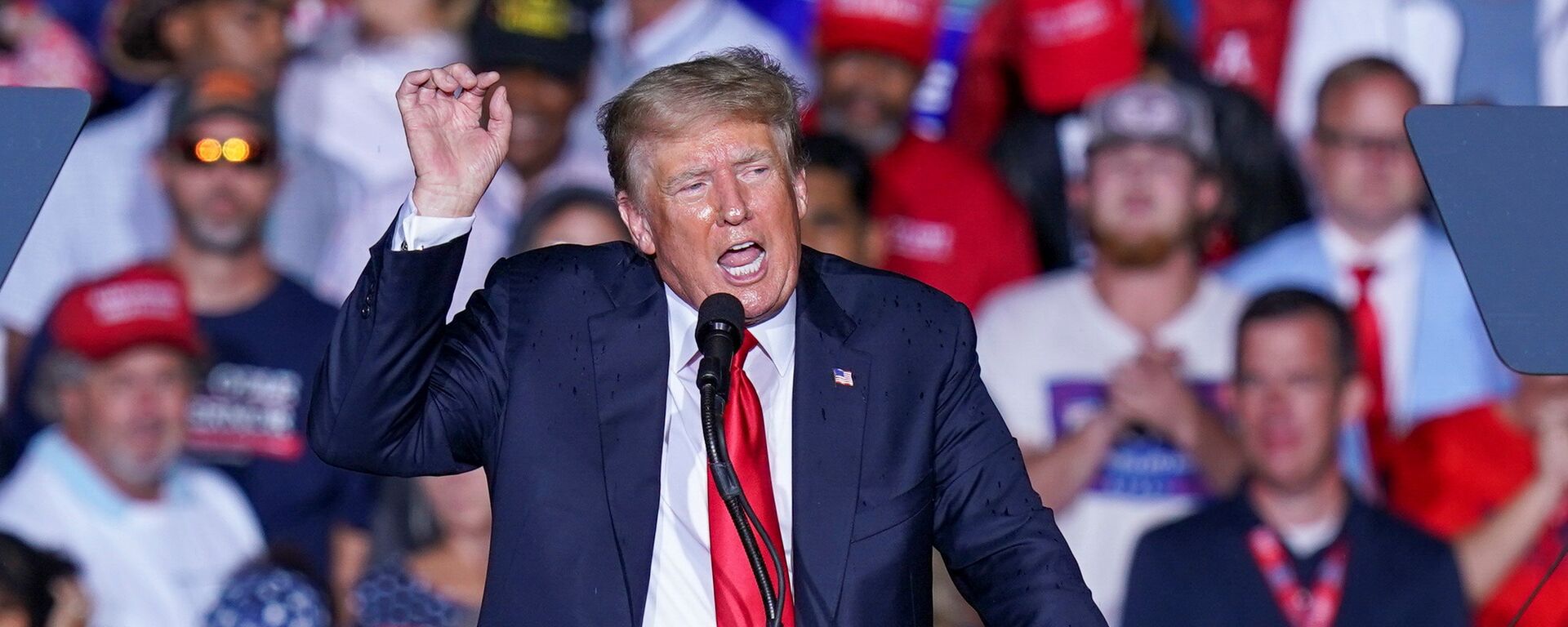 Former U.S. President Donald Trump speaks during a rally in Cullman, Alabama, U.S., August 21, 2021 - Sputnik International, 1920, 01.09.2021