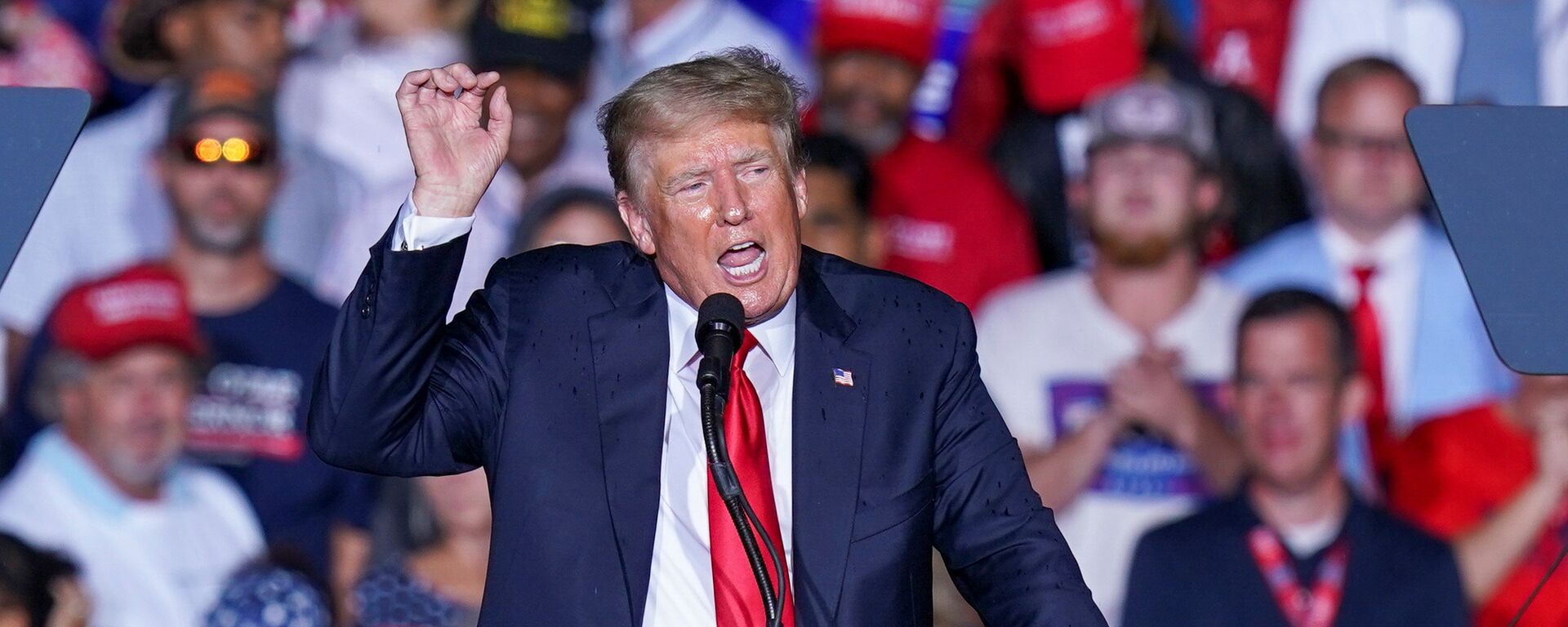 Former U.S. President Donald Trump speaks during a rally in Cullman, Alabama, U.S., August 21, 2021 - Sputnik International, 1920