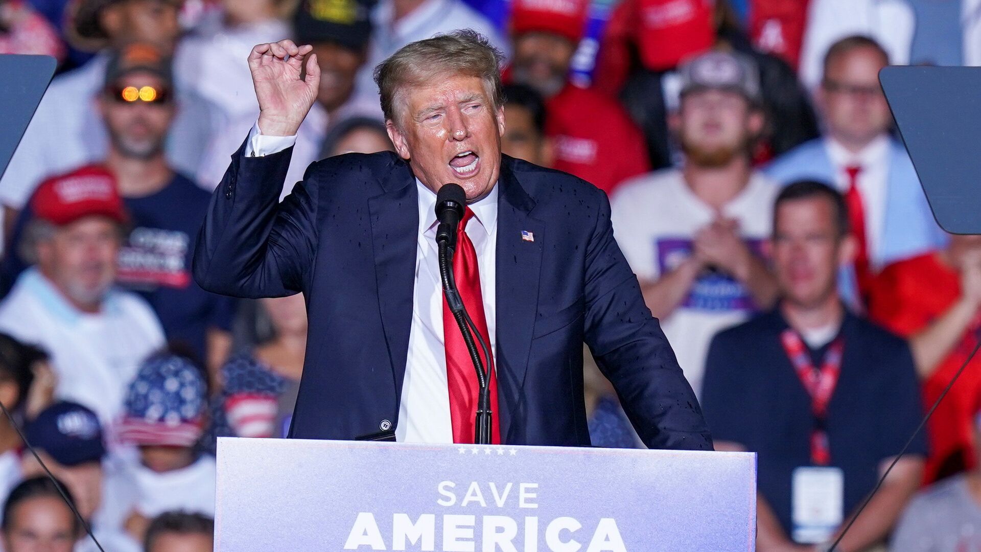 Former U.S. President Donald Trump speaks during a rally in Cullman, Alabama, U.S., August 21, 2021 - Sputnik International, 1920, 07.09.2021