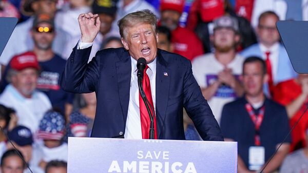 Former U.S. President Donald Trump speaks during a rally in Cullman, Alabama, U.S., August 21, 2021 - Sputnik International