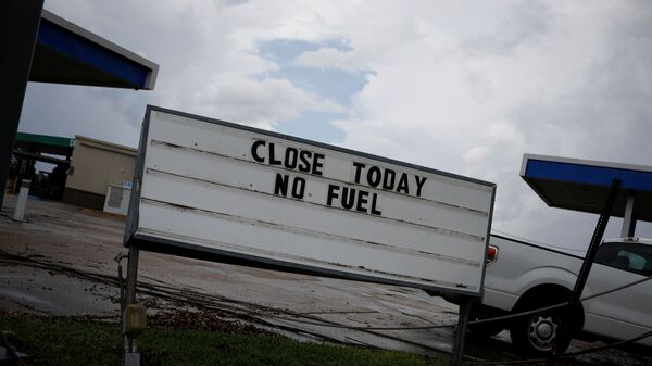 A sign that reads Close Today. No Fuel is seen at a gas station after Hurricane Ida made landfall in Louisiana, in Houma, Louisiana, U.S. September 1, 2021. - Sputnik International