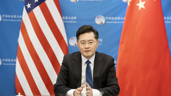 Chinese ambassador to the United States Qin Gang speaks at an August 31, 2021, event - Sputnik International