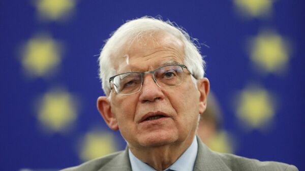 FILE PHOTO: Josep Borrell, vice president of the European Commission in charge of coordinating the external action of the European Union, delivers a speech at the European Parliament, in Strasbourg, France, June 8, 2021 - Sputnik International